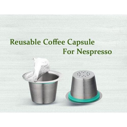 24pcs Nespresso Coffee Pods Stainless Steel Refillable Capsulas Nesspreso Reusable Coffee Filter Cup New Diy Coffee Maker Tools