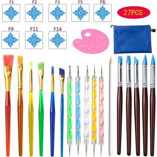 27 Pieces Set Mandala Tools Set Dispensing Tools Mandala DIY Art Painting Tools 27 Pieces SetArt Supplies Pottery Painting Tools