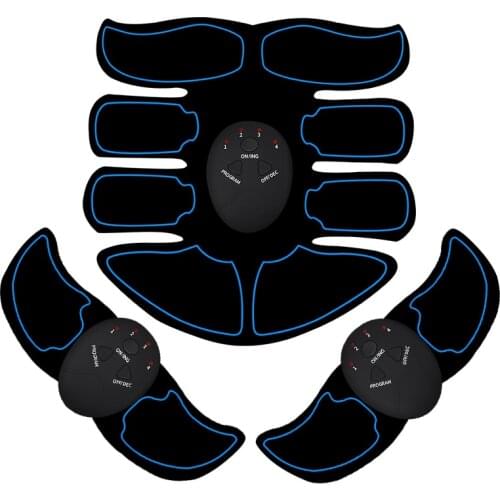 Ems abs trainer 3 in1 ems abdominal muscle trainer stimulator fitness buttock arm with gel pads for ems set