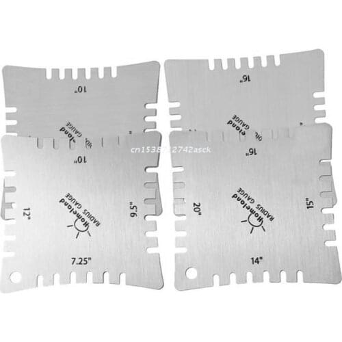 4pcs Guitar Notched Radius Gauges Fingerboard Measuring Tools FOR Luthier Dropship