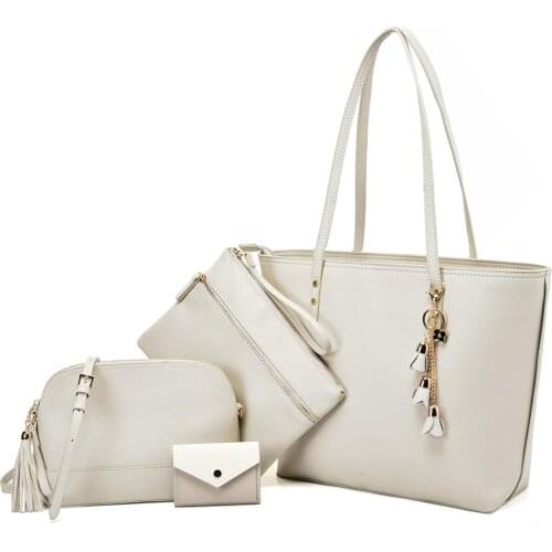 4 Pcs/Set Women Messenger Handbag Fashion Shoulder Bag PU Leather Casual For Ladies Female Shopper Tote Clutch CT29618