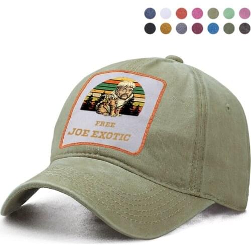 Free Joe Exotic Tiger King Baseball Cap Dad Trucker Brand Hat Woman Boinas Berets Ponytail Caps Snapback Casquette Hats Gorras