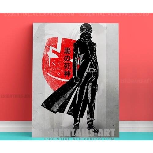BK201 Hei Darker than Black Anime Poster Canvas Wall Art Painting Decor Picture Bedroom Study Living Room Home Decoration Prints
