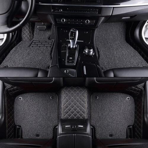 CUWEUSANG custom car floor mats For renault fluence kadjar captur scenic 3 laguna sandero car accessories Double layer Foot mats