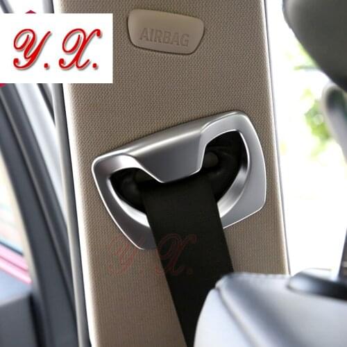 For BMW Interior Mouldings Chrome ABS Seat Belts cover sticker decoration for BMW F10 F18 5 series Accessories