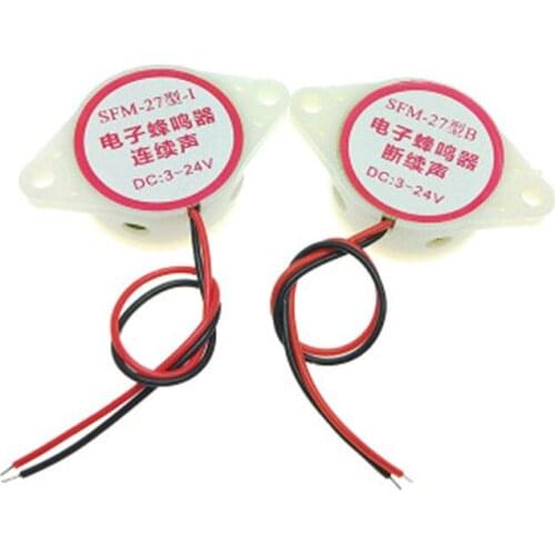 SFM-27 95DB Alarm High-decibel 3-24V 12V Electronic Buzzer Beep Alarm Intermittent Continuous Bee