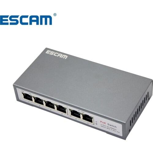 ESCAM 4+2 Channel 8 channels Fast Ethernet POE Switch for Network IP Cameras