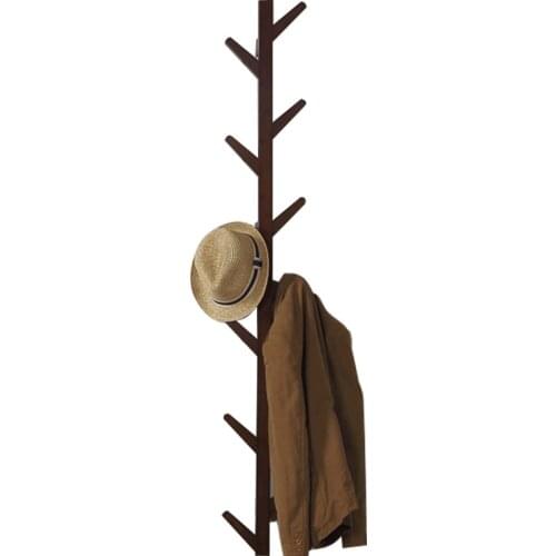 Hot 6/8 Hooks Coat Rack Wall Solid Wood Wall Hanging Living Room Bedroom Decorative Clothes Rack All Hat Rack Bamboo Furniture