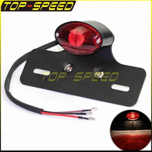 Motorcycle Mount Tail Light License Number Plate Bracket For Harley Cafe Racer Dual Sport ATV Chopper Cruiser