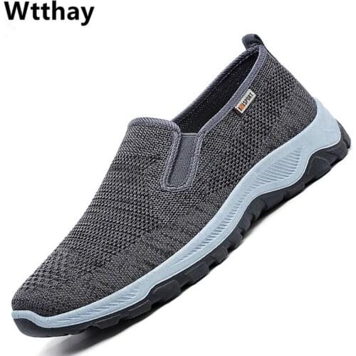 Summer Mesh Men Casual Shoes Breathable Sneakers Men Lightweight Slip on Loafers Outdoor Walking Shoes Tenis Zapatillas Hombre
