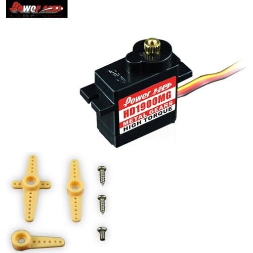 Power HD HD-1900MG 1.5kg Steering Torque Digital Copper Metal Gear Servo for RC Car Buggy Robot Helicopter Drone Trex 450 Epo Rc