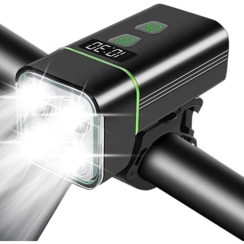 Upgraded 4 LED USB Rechargeable Bike Headlight 2000 Lumens Super Bright Bike Front Light 8 Modes Bicycle Light