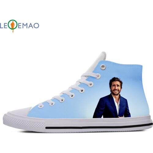 Custom Spring Autumn Canvas Shoes Jake Gyllenhaal High Quality Handiness Flats Mens Casual Shoes Comfortable Big Off White