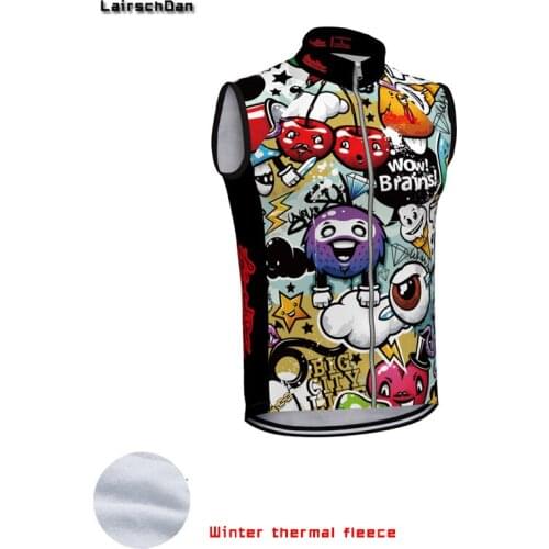 SPTGRVO Lairschdan 2019 mens winter cycling vest jersey thermal fleece sleeveless warm road bike clothes women‘s funny mtb shirt