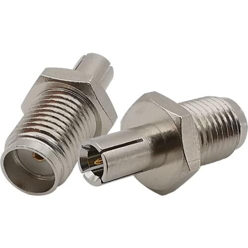 2Pcs/lot Nickel-Plated SMA Female Jack to TS9 Male Plug Straight RF Coaxial Coax Adapter Connector for USB Modem Antenna