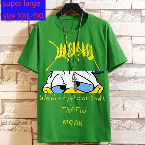 New Arrival Fashion High Quality Bust 9xl 160cm Men Super Large Cotton Casual O-neck Short Sleeve T Shirt Men Plus Size2XL-9XL