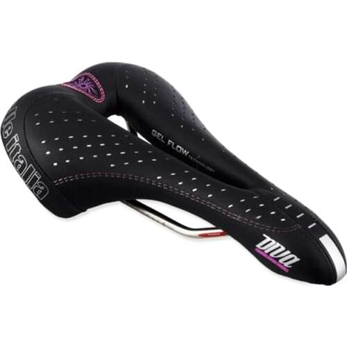 SELLE ITALIA DIVA GEL FLOW titanium alloy arch Rail mountain bike female seat cushion