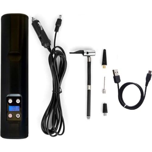 Portable Bicycle ball pump12V Wireless Inflatable Pump Emergency Lighting Power Bank Digital Car Tire Pump