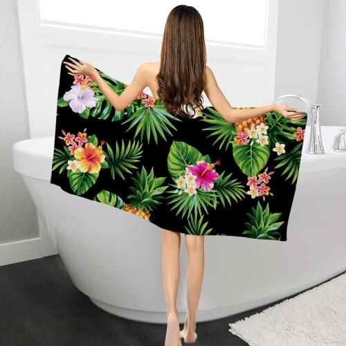 Rectangle Swimming Bath Towel Color Pineapple Pattern Printed Microfiber Swimwear Shower Blanket Beach Towel Picnic Mat YJ00010