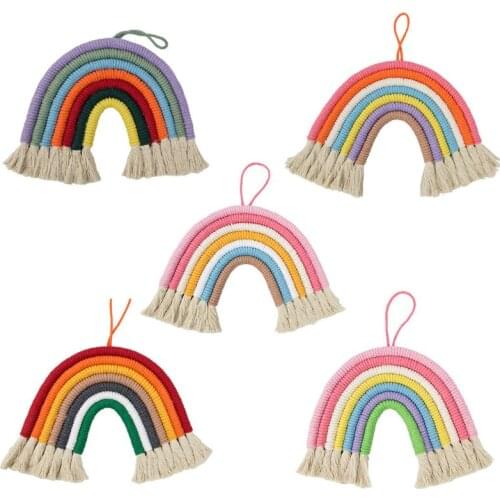 Nordic Kids Room Rainbow Hanging Decoration Wall Home Decor Pendant Cotton Thread Ornaments Accessories