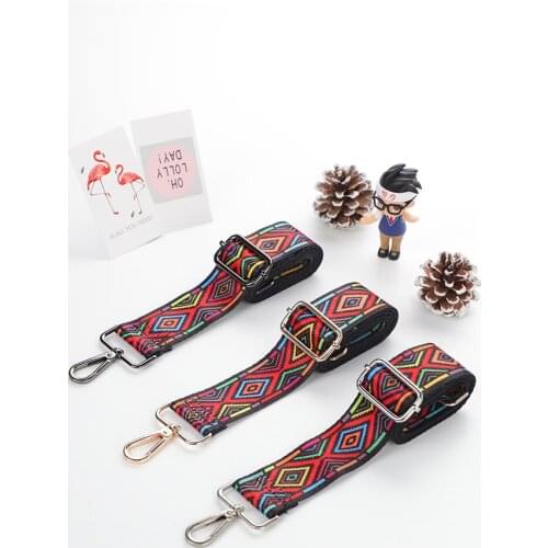 Wide belt bag one-shoulder messenger bag shoulder strap comfortable ethnic style nylon bag adjustable replacement shoulder strap