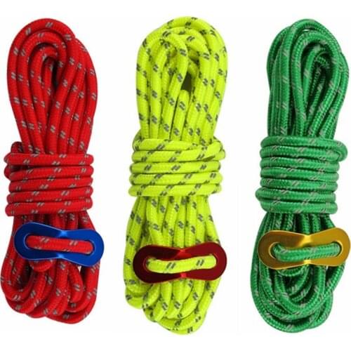 Outdoor Rock Climbing Rope 4mm Diameter High Strength Survival Paracord Safety Rope Cord String Hiking Accessory