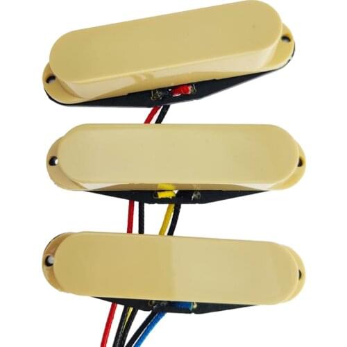 High Output Guitar Pickup Single Coil Humbucker Pickups Neck Middle Bridge Set for ST Beige