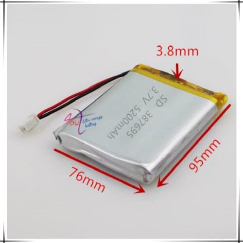 XHR-2P 2.54 5200mAh 3.7V with protective plate 387593 polymer lithium battery 387695 emergency light