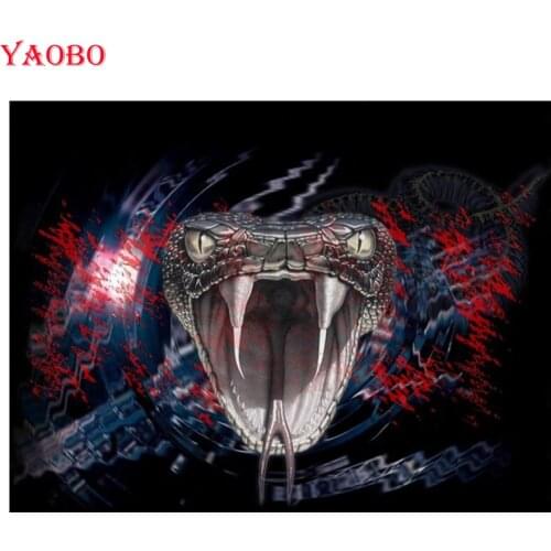 Yaobo 5D Diamond embroidery Animal snake full drill square/round Diamond painting stitch cross Diamond mosaic decor home art