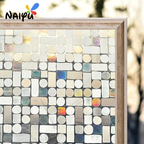 0.3mm 3d Static Cling Dazz Pvc Heat Insulation Opaque Explosion-proof No-glue Decorative Sticker Window Film