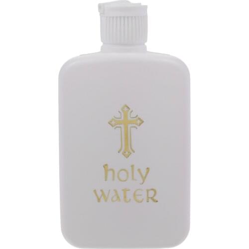 100ml Easter Plastic Water Bottle Religious Articles Easter Holy Water Bottle With Gold Blocking Logo Holy Water