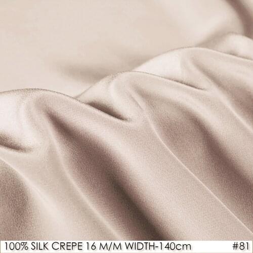 100% SILK CREPE DE CHINE 140cm width 16momme Natural Silk Fabric for sewing Reddish Camel NO81