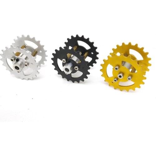 2pcs All-metal Driving wheel,Aluminum alloy Accessories/parts of tank car, for DIY smart car,robot,RC toy tank car