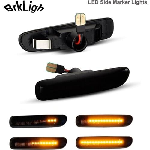 2Pcs Dynamic Led Front Fender Side Marker Light Turn Signal Lamp For BMW 3Series E46 Sedan Saloon Coupe Wagon Estate Convertible