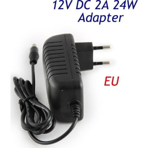 20pcs/lot High Quality 12V 2A 24W EU Plug Power Adapter AC 110V 220V To DC Power Supply Charger For LED Strip 5050 3528