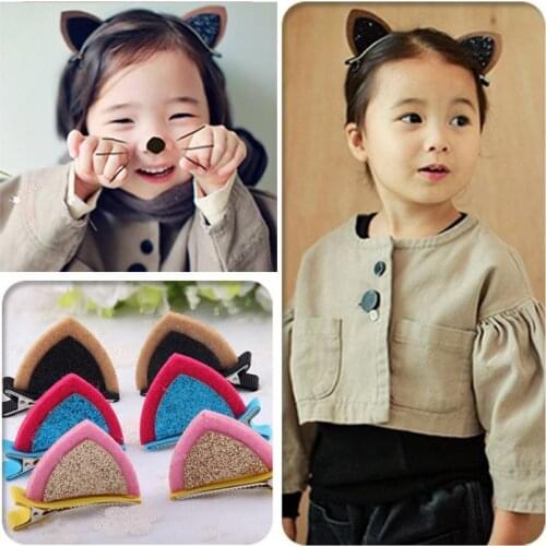 2020 Baby Girl Toddler Cute Ear Hair Clips Hairpins Supreme Headband Bebe Girls Hair Accessories Kids Headwear Photography Props