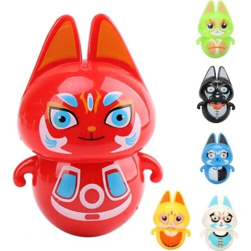 5Pcs Baby Tumbler Toy Cartoon Design Educational Colorful Kids Fox Tumbler Toy for Child