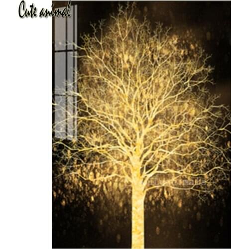 Diamond Embroidery Gold money tree art Rhinestones 5d Diamond Painting Full Drill Square round Diamond Mosaic Decoration 2020