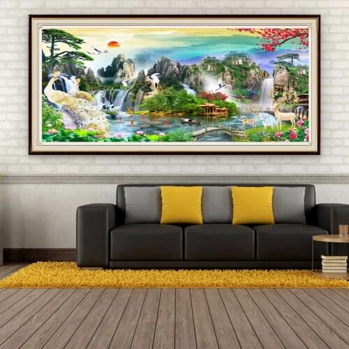 Diamond Painting Spring Scenery Cross Stitch Kit Diamond Mosaic Needlework Embroidery Landscape Full Drill Rhinestone Wall Art