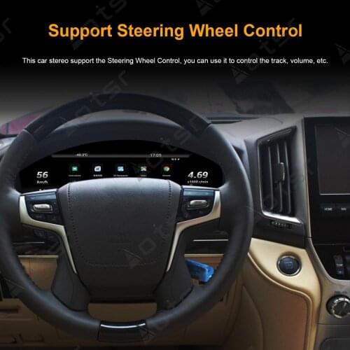 Android 9.0 For Toyota Land Cruiser 2008-2019 Full LCD instrument panel assembly car navigation Multimedia Player Modification