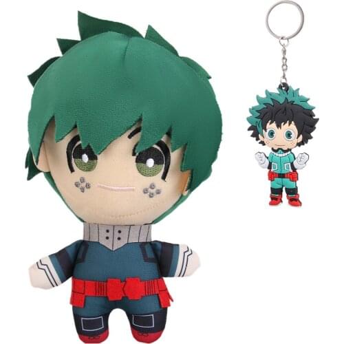 Anime My Hero Academia Stuffed Toys Dolls with Keychain Izuku Katsuki Shoto deku Boku no Hero Academia Plush Toys Size 10/23cm