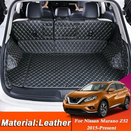 Car Styling PU Leather Trunk Mat Rear Liner Cargo For Nissan Murano Z52 2015-Present Carpet Tray Protector Pad Auto Accessory