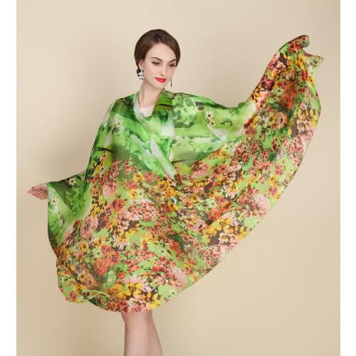 [BYSIFA] Autumn Winter Women Scarves Fashion Khaki Pink Long Scarves Wraps Summer Ladies 100% Pure Silk Scarf Shawl 200*110cm