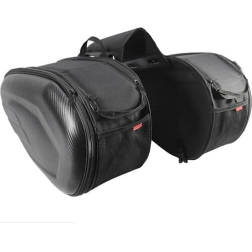 Carbon Fiber Case Waterproof Motorcycle Box Saddle Bag Side Package Locomotive Bag Long-Distance Travel Large Capacity Tail Pack