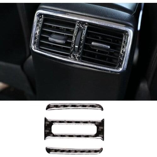Carbon Fiber ABS Rear Air Conditioning Air Outlet Frame Panel Trim for Nissan X-Trail 2014-2018 Decoration Stickers
