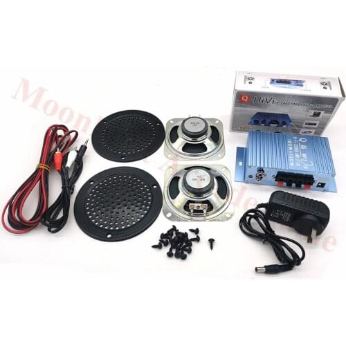 Hi-Fi Audio Stereo Amplifier Arcade Game Audio Kit 4 inch Speaker for Raspberry Pi Multi Game PCB Pinball Machine