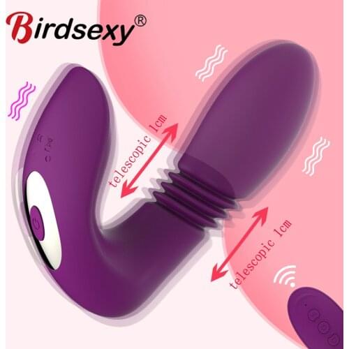 Clit Vibrators For Women Telescopic Dildo G Spot Clitoris Stimulator Wireless Remote Wear Vibrator Panties Sex Toys For Adults