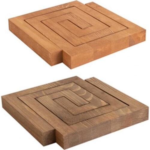 Placemat Table Mat High Quality Heat Insulation Anti-slip Wooden Sturdy Durable Cup Mat for Hot Drinks