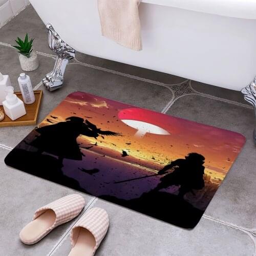 Itachi vs Sasuke 3D Print Doormats Rectangle Non-Slip DoorMat Bedroom Kitchen Entrance Print Door rugs Dropshipping