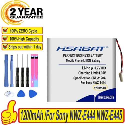 Top Brand 100% New 1200mAh Battery for Sony NWZ-E444 NWZ-E445 NWZ-E345 NWZ-E344 NWZ-E443 Player Batteries + free tools